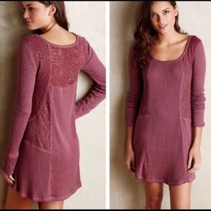 Anthropologie Eloise Waffle and Lace Tunic